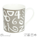 Classic Number Decal household New Bone China Mug